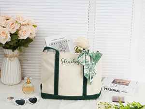 थोक 100 पीसी टिकाऊ कपास टोटे बैग कढ़ाई ब्राडमेड उपहार बैग - Product Image 4