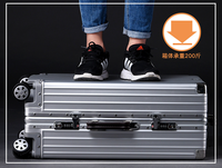 Valise de voyage vintage en alliage d'aluminium et de magnésium, unisexe, avec serrure TSA personnalisée, roues pivotantes – Fabrication de qualité – Offre spéciale