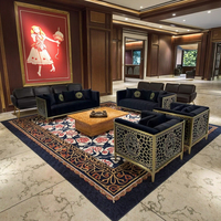 Ensemble canapé moderne de luxe tufté 123 villa pour le salon sofa carré tufté de luxe de luxe
