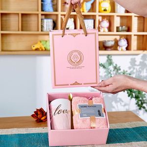 Coffret de cadeaux personnalisés, cadeaux de mariage, cadeaux pour invités, tasse à café avec logo personnalisé, serviette, cadeaux pour la fête des mères - Product Image 2