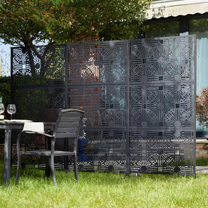 Panneau de clôture en acier Corten découpé au laser, écran d'intimité de jardin en aluminium et acier Corten, panneaux d'intimité en acier Corten et aluminium - Product Image 5