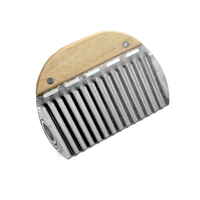 Waffle Fries Chopper Tool, mes voor verse groenten en fruit, versterkt ergonomisch hakmes met houten handvat, keukengadgets