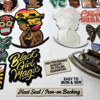 Patch brodé en dentelle sur base non-tissée, écussons thermocollants personnalisés en chenille pour vêtements, chapeaux et sacs en toile DIY