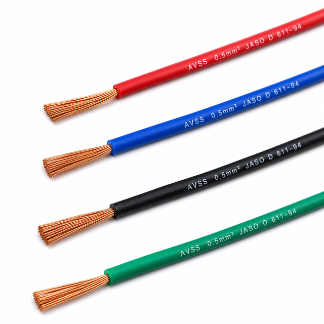 AVSS Automotive Wire JASO D 611-94 Compliant 85C Low Voltage Super Thin Wall PVC Insulated Copper Cable