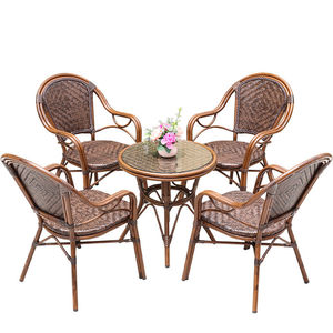 Ensemble de meubles de jardin en rotin nordique de luxe en aluminium moulé pour l'extérieur - Product Image 6