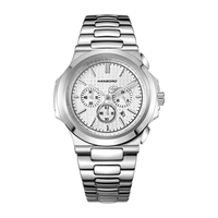 Montre automatique à quartz pour homme de la marque HANBORO, élégante et dynamique, avec bracelet en acier inoxydable et cadran en verre de 42 mm