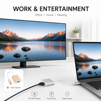 Adaptateur USB-C vers HDMI 4K en alliage d'aluminium, convertisseur Type C vers HDMI pour MacBook Pro Air iPad Samsung Laptop vers moniteur TV