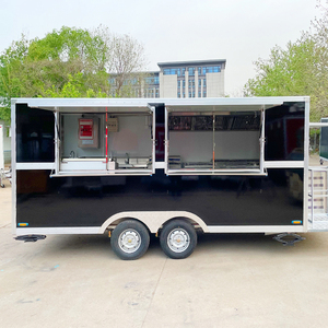 Remolque de comida móvil completamente cargado, carrito de <span class=keywords><strong>hamburguesas</strong></span>, remolque de comida para perros calientes con congelador y parrilla - Product Image 2