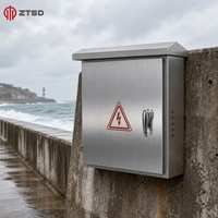 Boîte de distribution métallique industrielle modulaire OEM personnalisée en acier laminé à froid, étanche aux intempéries, pour montage mural extérieur, Nema IP55
