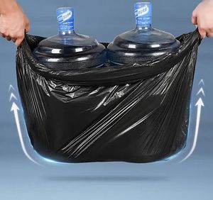 Wholesale <b>Large</b> Black Plastic Trash Bags Heavy Duty Thickened Flat Mouth Garbage Bags - Product Image 5