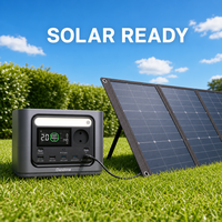 Station d'alimentation LiFePO4 288Wh avec fonction UPS, charge rapide, générateur solaire portable GenDome GO300 300W pour les pannes de courant à domicile