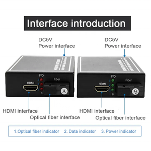 H D M IOptical KVM con tastiera Mouse USB Audio Video HD risoluzione 1080P fibra ottica Extender HD a fibra ottica convertitore - Product Image 5
