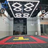 Plafonnier led hexagonal en nid d'abeille 6500K pour garage, atelier de détail, maison