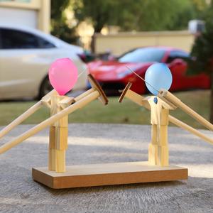 Marionetas de madera hechas a mano con 100 globos, juguetes novedosos y de broma - Product Image 3