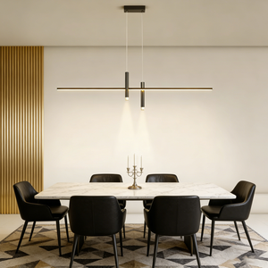 Lampadario Minimalista per Ristorante, Moderno e Semplice per Sala da Pranzo e Bar, Lampadario Creativo a Striscia Lunga <span class=keywords><strong>con</strong></span> <span class=keywords><strong>Faretti</strong></span> - Product Image 5