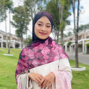 Nouveau Voile Modal Imprimé Élégant et Respirant pour Femme, Modèle 2026, Personnalisable avec Logo, Idéal pour les 4 Saisons - Product Image 1