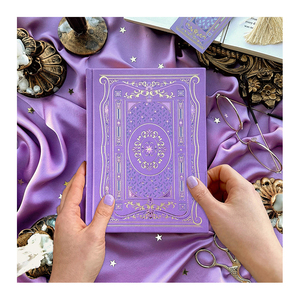 Carnet <span class=keywords><strong>de</strong></span> notes <span class=keywords><strong>de</strong></span> luxe violet gaufré à couverture rigide pour cadeau, lecture, écriture, esthétique vintage, décoratif - Product Image 1