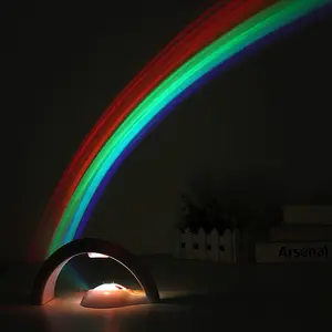 Luz colorida de La Noche de la mesa de luz del arco iris de la suerte en oferta en la habitación