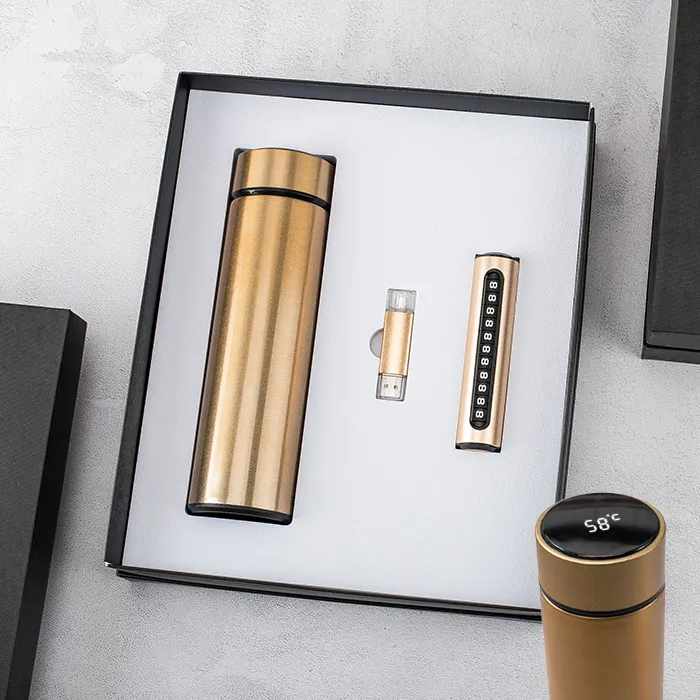 Wechery — kit cadeau pour hommes, tasse sous vide, clé USB, lecteur flash, plaque de téléphone de stationnement, logo personnalisé, idées de luxe