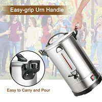 Appareils populaires grande cafetière en poudre de brassage Machine à chaudière à café 12L avec ETL électrique en acier inoxydable argenté 1600W