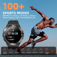 Reloj inteligente 2024 CRG24 1,43 "Amoled Smart Wear deportes al aire libre impermeable Led linterna Smartwatch Gps Geomagnetismo presión de aire
