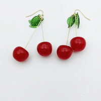 Damesmode Kroonluchter Stijl Oorbellen Overdreven Geometrische Kersenhars Studs