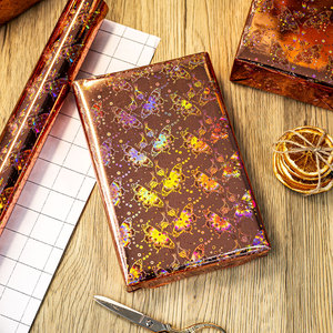 Butterfly Pattern Metallized Gift Wrapping Paper <b>Roll</b> Single Side Coated PE Waterproof for Gift & Craft Packaging - Product Image 1