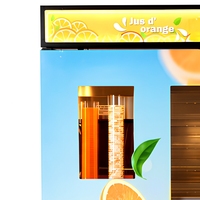 Distributeur automatique de jus d'orange fraîchement pressé, écran tactile intelligent, commercial, libre-service, contrôlé par IA, multi-usage