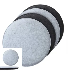 comfort washable different sizes round memory foam plush 100% polyester felt chair cushion seat pad for bench and chair