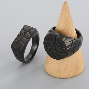 사용자 정의 주식 싸구려 스타일 힙합 남성 너겟 스테인레스 스틸 반지 - Product Image 4