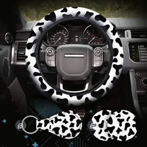 Housse de volant universelle en polyester antidérapante à motif géométrique bohème de haute qualité pour voiture OLIVER – Mode transfrontalière - Product Image 3