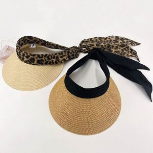 <b>Women</b> Sun Hats Straw Visor Wide Brim Beach Hat Foldable Summer Roll-Up Open Top Flap Cover <b>Cap</b> Uv Upf 50 Gift - Product Image 1