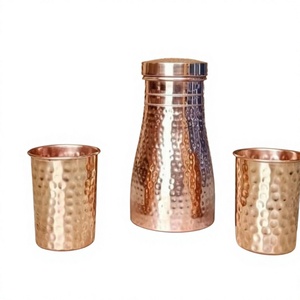 Copper Sport Foldable Water Bottle Hammered Metal Reusable Adults Party Gift Eco-Friendly Dishwasher Safe Customized Logo - Product Image 3
