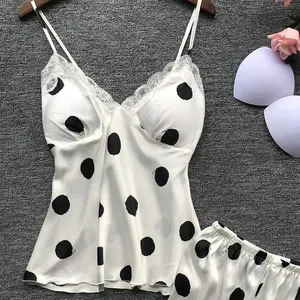 Sfy562 China Factory Pijamas Low Moq Madura Sexy Lencería de encaje Ropa de dormir Pijama de seda real para mujer - Product Image 1