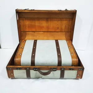 En gros De Luxe En Bois Bijoux Réfrigérateur Moderne Tissu Canapé-lit Avec En Bois, Boîte De Rangement Pour La Blanchisserie Jouets Vêtements - Product Image 1