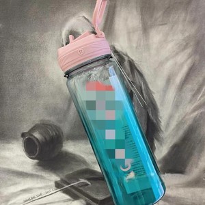 Cốc nước thể thao Gradient cốc nhựa mới Lulu trở lại cuộc sống trong suốt chai nước - Product Image 6