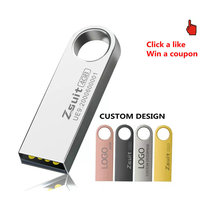 Nouveau stock ZSUIT Clé USB métallique personnalisée JKUP009 4 Go-128 Go USB 2.0 Garantie 3 ans Certifié CE/FCC/RoHS Logo OEM