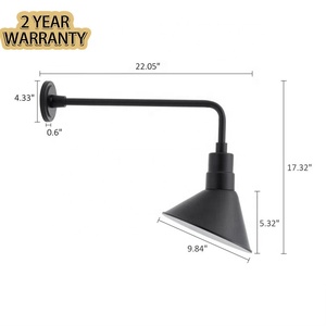 ETL <span class=keywords><strong>2</strong></span>包户外标志灯复古镀锌钢谷仓灯发光二极管直臂黑色铝外部壁灯壁挂式 - Product Image 2