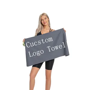 Conjunto de toalhas de ginástica personalizadas com logotipo de toalhas de ginástica de tamanho grande e absorvente de suor de alta qualidade