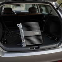 차량용 오디오 앰프 1채널 800W RMS 클래스 D 12-24V 유선 리모컨 서브우퍼 컨트롤 포함 차량 스테레오 시스템용