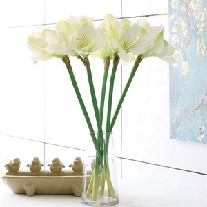 Vente chaude 3D Real Touch Rouge <span class=keywords><strong>Amaryllis</strong></span> Bulbes Plante Artificielle Fleur Tiges pour Mariage Nouvel An Noël Graduation Pâques - Product Image 2