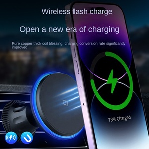 Support de téléphone portable sans fil à charge rapide Portable 15W pour voiture <span class=keywords><strong>Magsafe</strong></span> Support d'aspiration magnétique à charge rapide 15W pour <span class=keywords><strong>Apple</strong></span> - Product Image 5