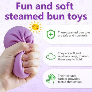 Mainan Squishy Bentuk Pangsit, Mainan Fidget Lucu Pereda Kecemasan dengan Kotak Pengukus, Lembut untuk Diremas, untuk Anak-anak - Product Image 5