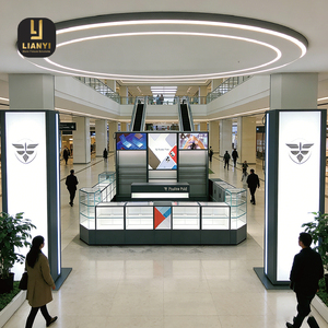 Custom LED <b>Corner</b> Display <b>Cabinet</b> for Mobile Retail ODM Service to Fit Any Store Layout with Specific Size and Branding - Product Image 5