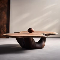 Table à thé et à café japonaise de style Wabi-Sabi moderne, en bois massif, design antique, pour balcon ou mobilier de maison