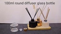 Flacon en verre cylindrique transparent de 100 ml avec couleur personnalisée pour cosmétiques, parfums et usage domestique