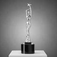 Trophée de récompense en métal et cristal, design créatif, modèle « Déesse des Étoiles », avec logo gravé personnalisé, pour les récompenses de beauté