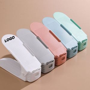 Adjustable Double Layer <b>Shoe</b> <b>Rack</b>, Thick Plastic Space Saving <b>Shoe</b> Organizer for Home Closet, Dorm Room and Promotional Gifts - Product Image 1