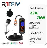 Nouveau chargeur EV portable AC 32A 7kW, adaptable pour l'Australie, charge rapide de véhicules électriques, utilisation à domicile et en extérieur avec l'application Smartlife