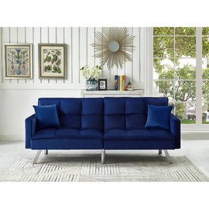 Modern Style Fabric Foldable Sofa Bed <strong>Small</strong> Room Sofa Set <strong>Double</strong> Seat <strong>High</strong> Quality Multicolor Design for Apartment Living Room - Product Image 1